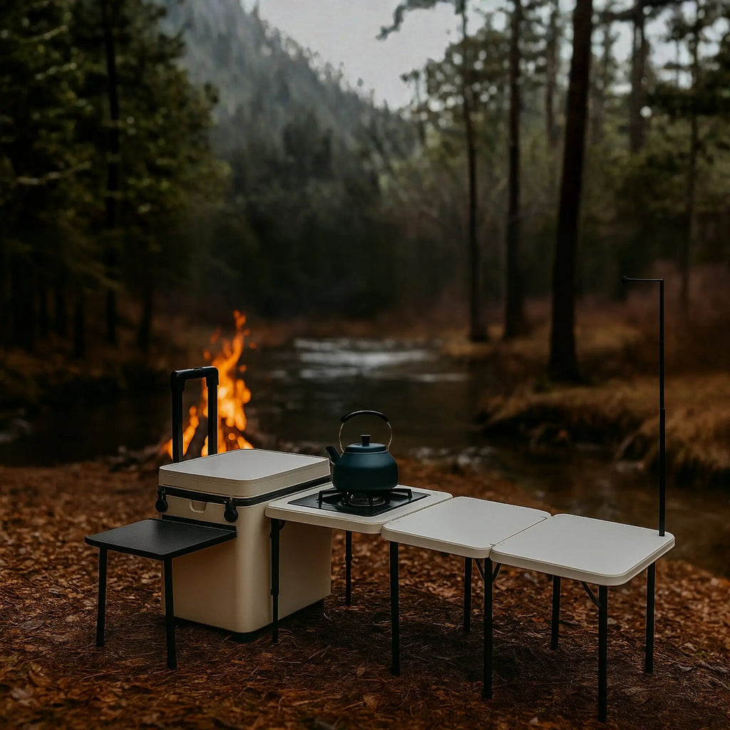 cuisine mobile nomage pliante camping voiture coffre multifonction outdoor  (1)