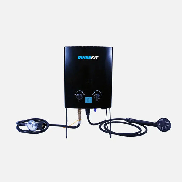 Chauffe-Eau Portable au Propane – Eau Chaude Instantanée pour Douche Nomade & Outdoor Woody’s Camp