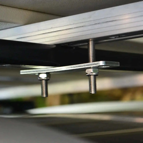Kit Complet de Fixation Universelle pour Tente de Toit - 4 Plaques Aluminium + Vis Incluses